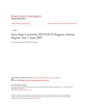 ISU ADVANCE Program, Annual Report, Year 1: June 2007