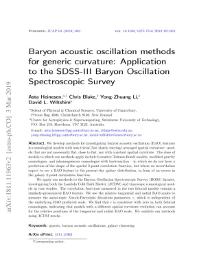 Investigating Baryon Acoustic Oscillations in Non-Trivial Curvature Cosmological Models