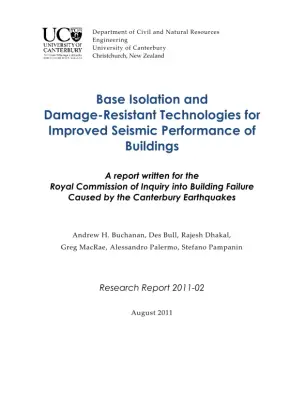 Base Isolation and Damage Resistant Technologies for Improved Seismic Performance of Buildings