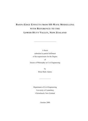 Seismic Wave Modelling and Basin-Edge Effects in the Lower Hutt Valley, New Zealand