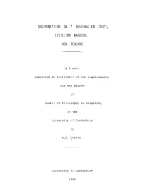 Lyttelton Harbour Sedimentation