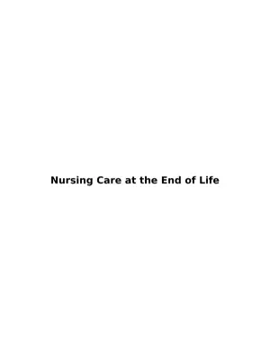 Nursing Care at the End of Life: Essential Insights for Clinicians