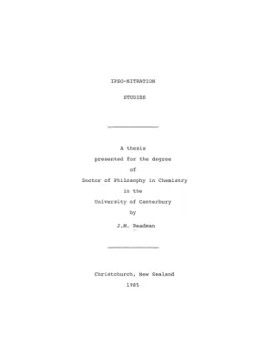 Ipso-Nitration Studies: Mechanisms and Reactions in Aromatic Compounds