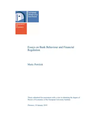 Essays on Bank Behaviour and Financial Regulation