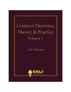 Contract Doctrine: Theory and Practice by J.H. Verkerke