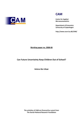 The Impact of Future Income Uncertainty on Children's School Enrollment Decisions