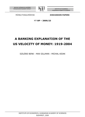 US Money Velocity: A Banking Explanation