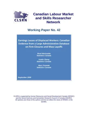 Canadian Worker Earnings Losses After Job Displacement