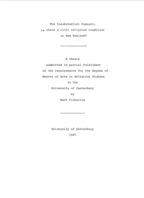 Civil Religion in New Zealand