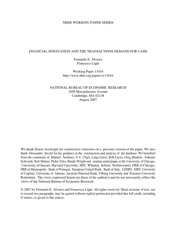 Financial Innovation and the Transactions Demand for Cash
