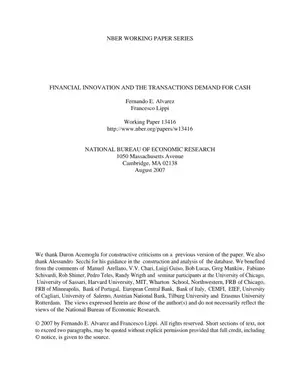 Financial Innovation & Cash Demand