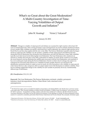 Great Moderation: A Multi-Country Analysis