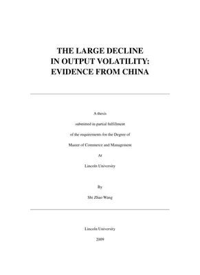 China's Output Volatility Decline