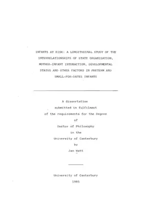 Infant State Organization: A Longitudinal Study