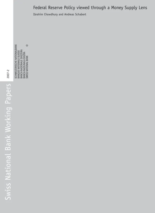 Federal Reserve Policy viewed through a Money Supply Lens