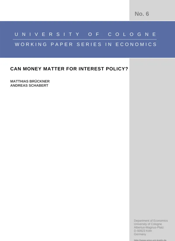 Can Money Matter for Interest Rate Policy?