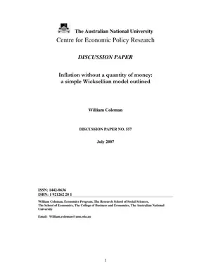 Wicksellian Model of Inflation