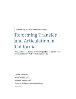 CA College Transfer Reform: 4 Solutions