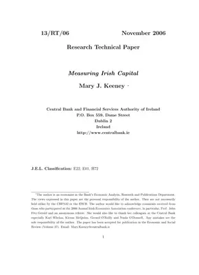 Measuring Irish Capital Stock