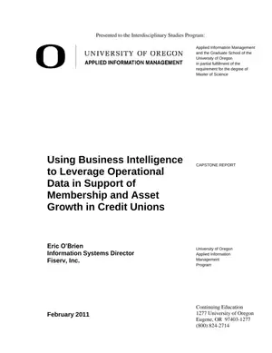 Business Intelligence & Operational Data