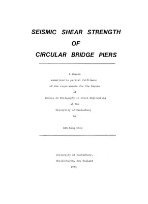 Seismic Shear Strength of Bridge Piers