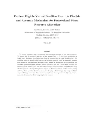 EEVDF: Proportional Resource Allocation