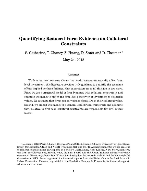 Quantifying Reduced-Form Evidence on Collateral Constraints