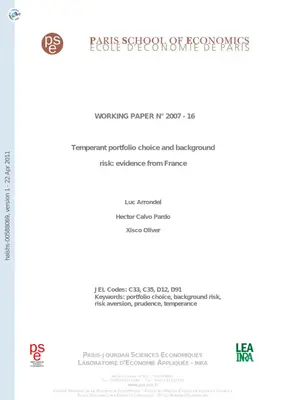 Temperant Portfolio Choice & Background Risk